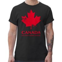 Shirtracer T-Shirt Canada Not just colder cooler - Souvenir Geschenk Länder Wappen von Shirtracer