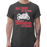 Shirtracer T-Shirt Das Leben ist zu kurz um hässliche Motorräder zu fahren 3 Motorrad Biker von Shirtracer