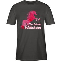 Shirtracer T-Shirt Das letzte Weinhorn Einhorn Geschenk von Shirtracer