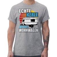 Shirtracer T-Shirt Echte Kerle ziehen Wohnwagen Hobby Outfit von Shirtracer