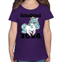 Shirtracer T-Shirt Einhorn Schulkind 2024 Einschulung Mädchen von Shirtracer