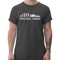 Shirtracer T-Shirt Evolution Wohnwagen weiß Evolution Outfit von Shirtracer