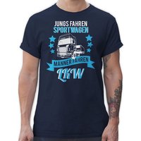 Shirtracer T-Shirt Geschenk LKW Fahrer - Jungs fahren Sportwagen echte Männer LKW LKW Fahrer Geschenke von Shirtracer