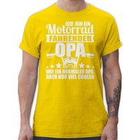 Shirtracer T-Shirt Ich bin ein Motorrad fahrender Opa! weiß Opa Geschenke von Shirtracer