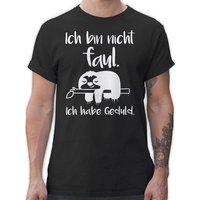 Shirtracer T-Shirt Ich bin nicht faul weiß Sprüche Statement mit Spruch von Shirtracer