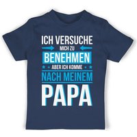 Shirtracer T-Shirt Ich versuche mich zu benehmen komme nach meinem Papa Sprüche Baby von Shirtracer