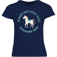 Shirtracer T-Shirt Im Galopp Schulkind 2024 Einschulung Mädchen von Shirtracer