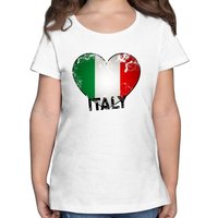 Shirtracer T-Shirt Italien Herz Vintage Kinder Länder Wappen von Shirtracer