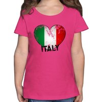 Shirtracer T-Shirt Italien Herz Vintage Kinder Länder Wappen von Shirtracer