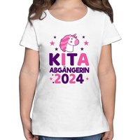 Shirtracer T-Shirt Kita Abgängerin 2024 rosa/lila Einhorn Sterne Einschulung Mädchen von Shirtracer