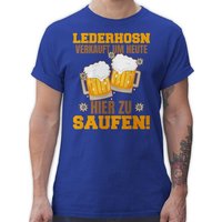 Shirtracer T-Shirt Lederhosn verkauft um heute hier zu saufen - Bierkrug Mode für Oktoberfest Herren von Shirtracer