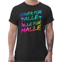 Shirtracer T-Shirt Malle für Alle - Einer für alle Alle für Malle Sommerurlaub Herren von Shirtracer