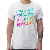 Shirtracer T-Shirt Malle für Alle - Einer für alle Alle für Malle Sommerurlaub Herren von Shirtracer