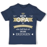 Shirtracer T-Shirt Mein Opa ist schwer erziehbar bald habe ich ihn mir erzogen Sprüche Baby von Shirtracer