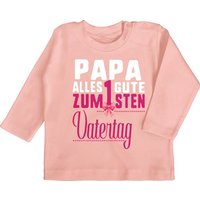 Shirtracer T-Shirt Papa alles Guten zum 1sten Vatertag fuchsia Geschenk Vatertag Baby von Shirtracer