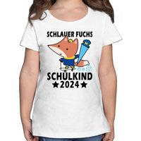 Shirtracer T-Shirt Schlauer Fuchs Schulkind 2024 - schwarz Einschulung Mädchen von Shirtracer