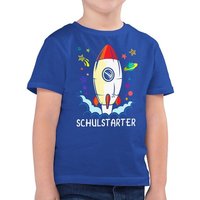 Shirtracer T-Shirt Schulstarter Rakete - bunt Einschulung Junge Schulanfang Geschenke von Shirtracer