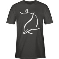 Shirtracer T-Shirt Simpler Delfin - Tiere Zubehör - Herren Premium T-Shirt tshirt herren fun - shirt mit delphin - delfin - t-shirt für männer von Shirtracer