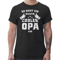 Shirtracer T-Shirt So sieht ein richtig cooler Opa aus Opa Geschenke von Shirtracer