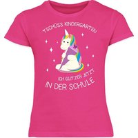 Shirtracer T-Shirt Tschüss Kindergarten Einhorn Einschulung Mädchen von Shirtracer