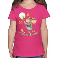 Shirtracer T-Shirt Vorschulmaus - Maus mit Pusteblume Einschulung Mädchen von Shirtracer