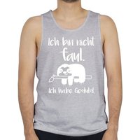 Shirtracer Tanktop Ich bin nicht faul weiß Sprüche Statement mit Spruch von Shirtracer