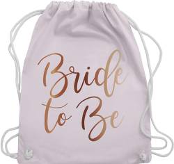 Turnbeutel Rucksack - JGA Junggesellenabschied Frauen - Bride to be - Unisize - Pastell Rosa - bridal shower braut turnsack hen party accessories jungesselnabschied baumwollrucksack brauttaschen von Shirtracer