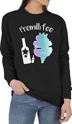 Sweater Pullover Sweatshirt Herren Damen - Frauen Geschenk - Promillifee - XL - Schwarz - junggesellenabschied lustig bachelorette party accessories sprüche poltern junggesellinnenabschied 2024 von Shirtracer