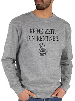 Sweater Pullover Sweatshirt Herren Damen - Geschenk Rente - Keine Zeit bin Rentner - XXL - Grau meliert - ruhestand ich renter abschied kollegen abschiedsgeschenk kollege renteneintritt rentenbeginn von Shirtracer