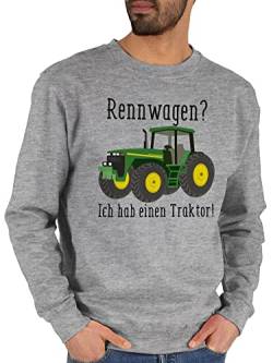 Sweater Pullover Sweatshirt Herren Damen - Traktoren - Traktor Trecker Landwirte Bauern Geschenk Bulldog Landwirtschaft - XS - Grau meliert - Landwirt Tractor Pulli landwirtin Traktor, traktorfan von Shirtracer