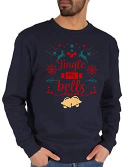 Sweater Pullover Sweatshirt Herren Damen - Weihnachten Geschenke Christmas Bekleidung - Jingle My Bells - S - Dunkelblau - mit weihnachtsmotiv weihnchtsgeschenke Weihnachts weihnachtlich weihachten von Shirtracer