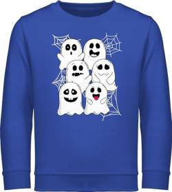 Sweatshirt Kinder Pullover für Jungen Mädchen - Halloween - Lustige Geister Gespenster Geist Gespenst - 116 (5/6 Jahre) - Royalblau - costum party junge haloween outfits kind haöloween halooween von Shirtracer