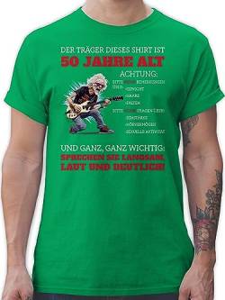 T-Shirt Herren - 50. Geburtstag - Alter Sack 50 - Der Träger Dieses Shirt ist 50 Jahre - XL - Grün - Tshirt Geschenk für jährigen jährige 50er Outfit zum fünfziger 50ger Mann Ideen 50igsten von Shirtracer