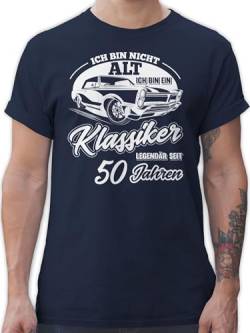 T-Shirt Herren - 50. Geburtstag - Ich Bin Nicht alt ich Bin EIN Klassiker Fünfzig - XXL - Navy Blau - für 50 Tshirt fünfziger Geschenk jährigen 50iger Jahre Birthday Men 50.Ten Geschenke Mann von Shirtracer