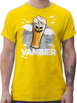 T-Shirt Herren - Halloween - Herren - Vambier Bier Geschenk Zombie - 3XL - Gelb - Shirt männer biergeschenke lustig halooween vampier therren-Shirt Vampir verkleidung Funshirt Sauf-Shirts - L190 von Shirtracer