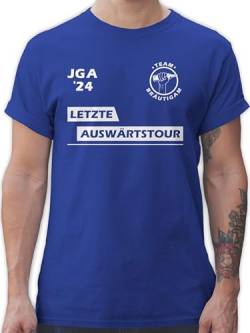 T-Shirt Herren - JGA Junggesellenabschied Männer - Letzte Auswärtstour Team Bräutigam - L - Royalblau - t - Shirt Tshirt Mann Shirts t-Shirts für Tshirts Oberteile Men Maenner fußball von Shirtracer