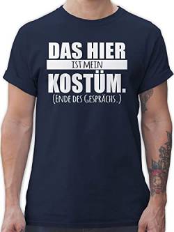 T-Shirt Herren - Karneval & Fasching - Das Hier ist Mein Kostüm. Ende des Gesprächs - Faschingskostüm Sprüche Witzig lustig - 3XL - Navy Blau - lustige Faschings baumwollshirt Tshirt karnewal von Shirtracer