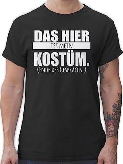 T-Shirt Herren - Karneval & Fasching - Das Hier ist Mein Kostüm. Ende des Gesprächs - Faschingskostüm Sprüche Witzig lustig - 3XL - Schwarz - teschrt Shirt karnevall Funshirts Shirts karnaval von Shirtracer