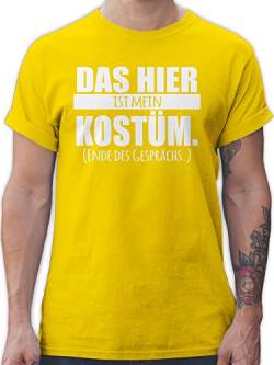 T-Shirt Herren - Karneval & Fasching - Das Hier ist Mein Kostüm. Ende des Gesprächs - Faschingskostüm Sprüche Witzig lustig - 4XL - Gelb - lustiges faschingskost thisirt Tshirt Carnaval tischert von Shirtracer