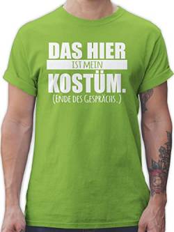 T-Shirt Herren - Karneval & Fasching - Das Hier ist Mein Kostüm. Ende des Gesprächs - Faschingskostüm Sprüche Witzig lustig - XXL - Hellgrün - witzige Faschings männer Shirt t fasnet Funshirt von Shirtracer