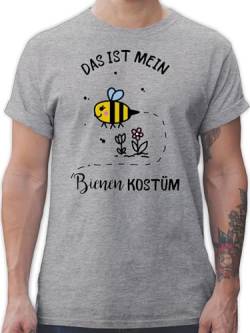 T-Shirt Herren - Karneval & Fasching - Das ist Mein Bienen Kostüm - 5XL - Grau meliert - Oberteil fasnets t Shirts Maenner Tshirt kostùm Erwachsene Fun Shirt kölner kaneval Funshirts Outfit von Shirtracer