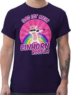 T-Shirt Herren - Karneval & Fasching - Das ist Mein Einhorn Kostüm - XXL - Lila - Faschings Shirts Fasching- Unicorns Tshirt Mann köstüm faschingsshirt Karneval. einhörner männer Oberteil von Shirtracer