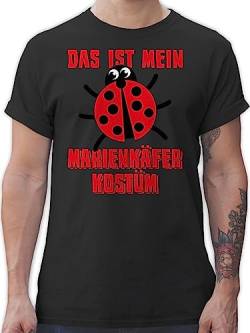 T-Shirt Herren - Karneval & Fasching - Das ist Mein Marienkäfer Kostüm - Marienkaefer Käfer Marienkäferkostüm - 3XL - Schwarz - Faschings Shirts Fasching, Tshirts Karnevals Tshirt Jeck von Shirtracer