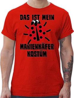 T-Shirt Herren - Karneval & Fasching - Das ist Mein Marienkäfer Kostüm - schwarz - 4XL - Rot - faschingsshirts lustiges faschingskost männer Tshirt „Fasching“ ‚Tshirt‘ Karneval& von Shirtracer
