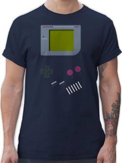 T-Shirt Herren - Karneval & Fasching - Gameboy - 3XL - Navy Blau - faschingst-Shirt Faschings- 90er-Party tishrtt 90er Jahre Oberteil faschingsshirts costüm 90 Tshirt Mann Gaming Geschenk von Shirtracer