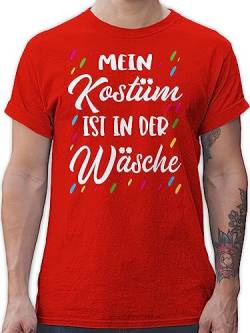 T-Shirt Herren - Karneval & Fasching - Mein Kostüm ist in der Wäsche - Das ist Mein Kostüm Kostuem in der Waesche - 3XL - Rot - Shirt männer Oberteil Verkleidet Fun-t-Shirts t fasent Funshirts von Shirtracer