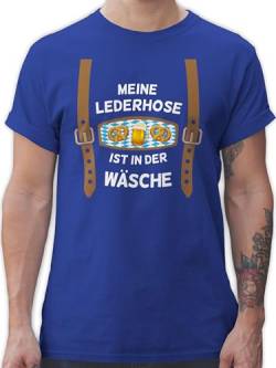 T-Shirt Herren - Kompatibel mit Oktoberfest - Meine Lederhose ist in der Wäsche - 5XL - Royalblau - Tshirts Trachten Tshirt t - Shirt Bayerisches Oberteil Fun-t-Shirts Trachtenmode tischert von Shirtracer