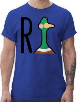 T-Shirt Herren - R Ente Rente Rentner Rentnerin Ruhestand Geschenk - 4XL - Royalblau - schöne sprüche zur pensionierung Tshirt spaß renteneintritt männer endlich t- Shirt abschiedsgeschenk von Shirtracer