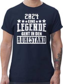 T-Shirt Herren - Rentner Geschenk Rente - 2024 - Eine Legende geht in den Ruhestand - XL - Navy Blau - renteneintritt lustig kollegin t Shirts Tshirt sprüche pensionsgeschenke von Shirtracer