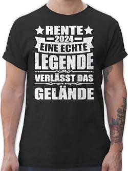 T-Shirt Herren - Rentner Geschenk - Rente 2024 eine echte Legende verlässt das Gelände - XL - Schwarz - Shirts schöne sprüche zur pensionierung t-schirt Abschied Kollege Ruhestand für männer von Shirtracer